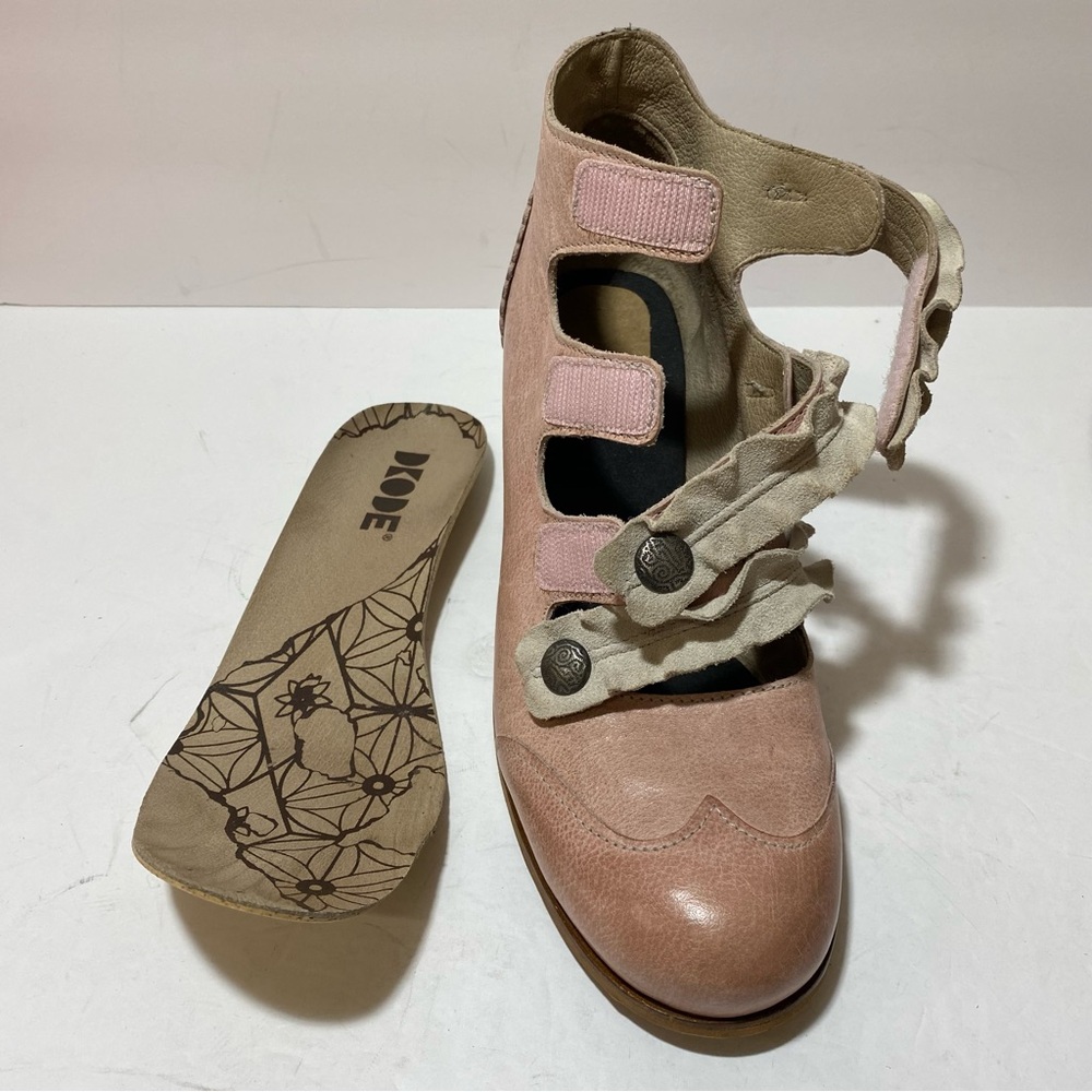 DKODE Vivi Cutout Ankle Boots Pink Leather heel Shoes Size 40 - Picture 11 of 16